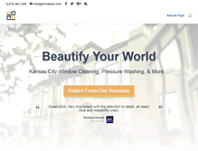 Tablet Screenshot of kcprofessionalwindowcleaning.com